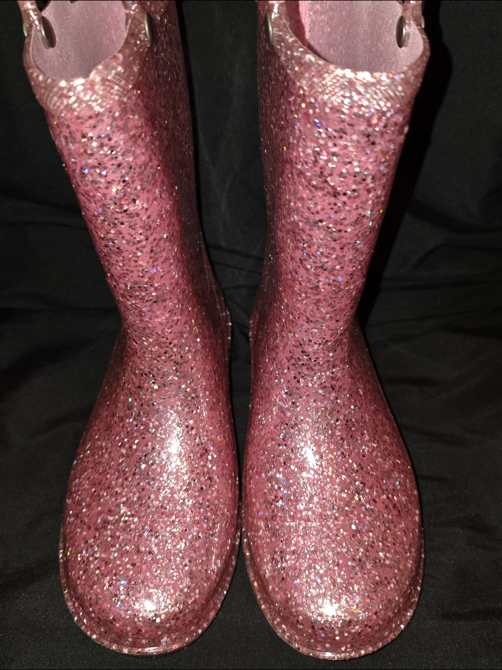 Western Chief Pink Glitter Kids Rain Boots